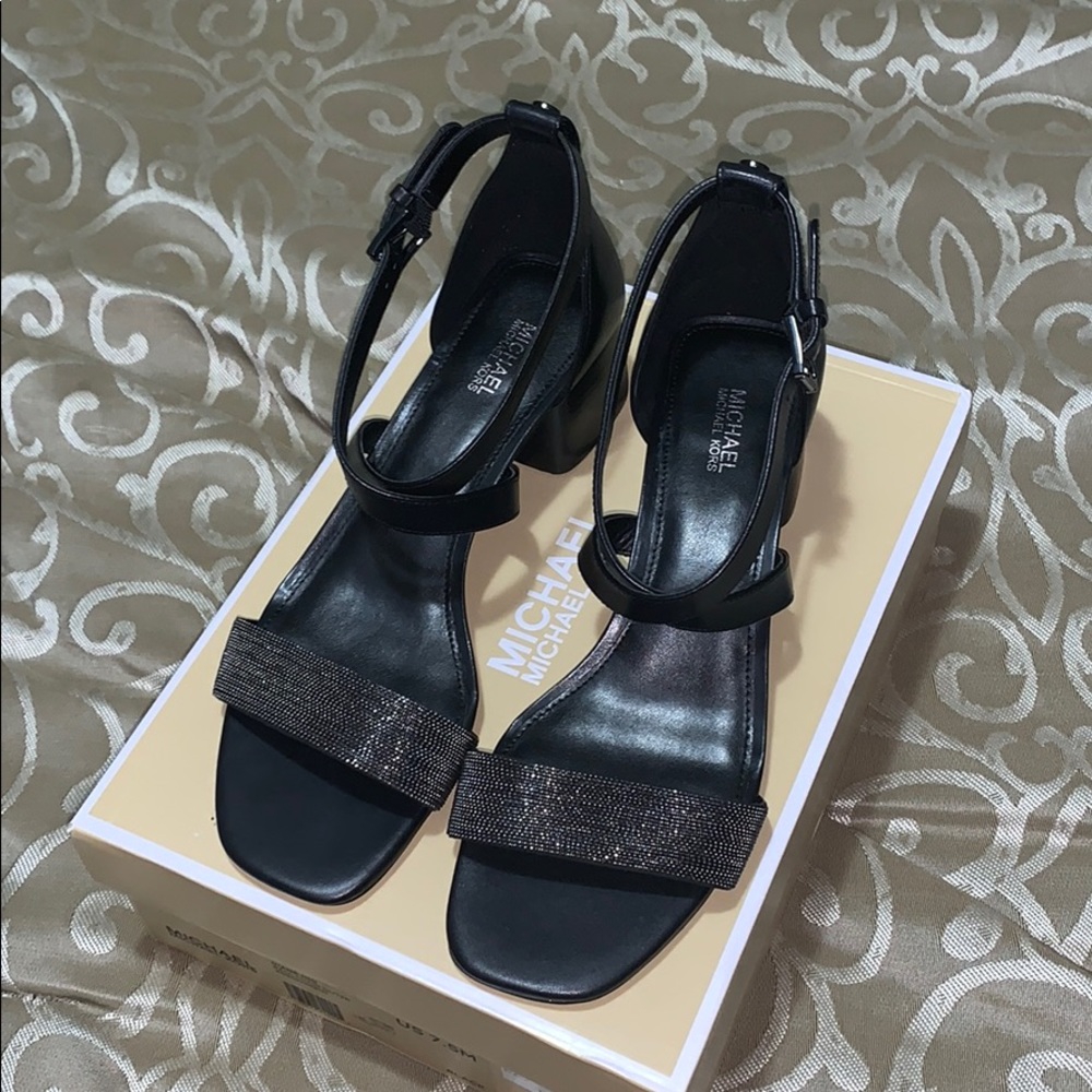 MICHAEL KORS® Diane Block Heel Dress Chain trimmed Sandals